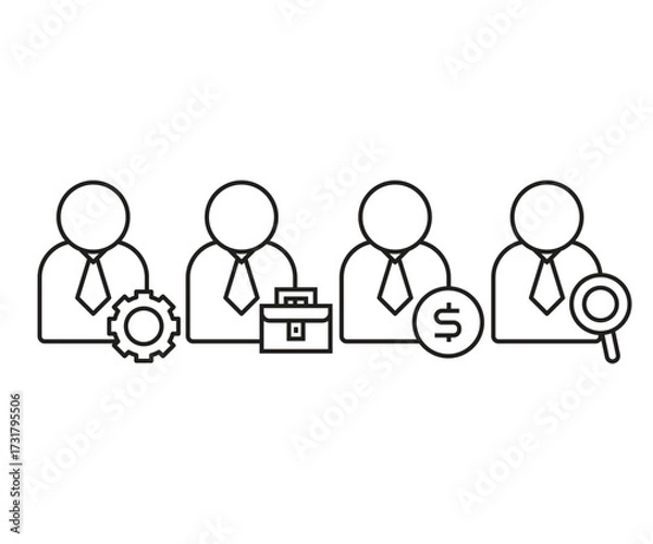 Fototapeta businessman and ui icons set