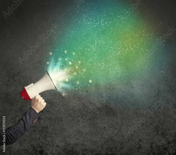 Obraz Hand holding megaphone