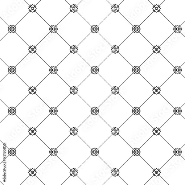 Fototapeta Abstract flower pattern background, Geometric seamless pattern, Geometric grid pattern