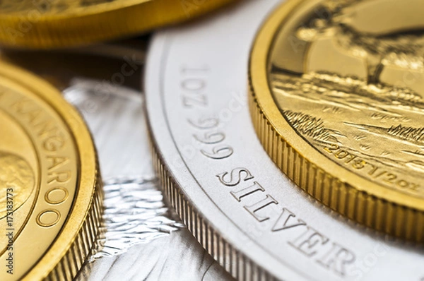 Fototapeta złoto i srebro