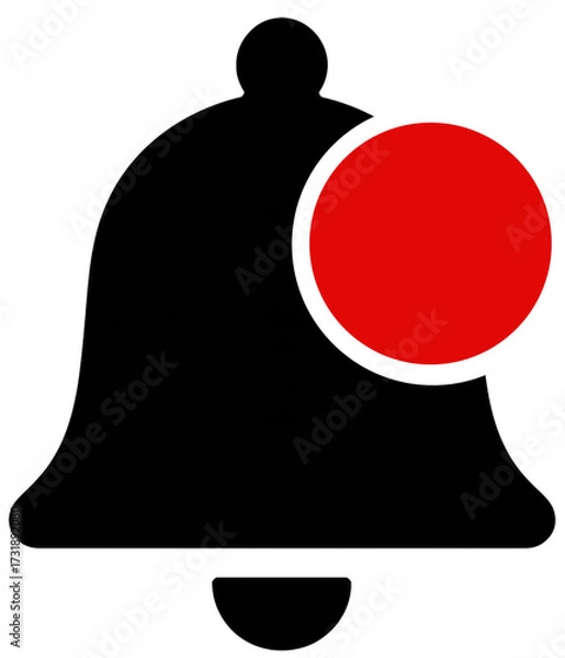 Obraz notification bell icon with red circle
