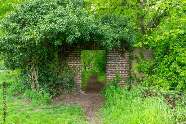 Obraz Alter gemauerter Durchgang einer Ruine