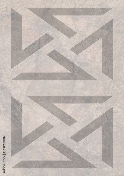 Fototapeta Abstract geometric pattern with interlocking lines on a textured background