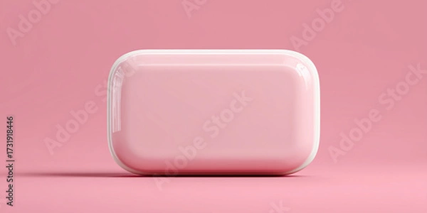 Fototapeta Dusty rose soap mockup with minimal design and copy space for branding and packaging applications
