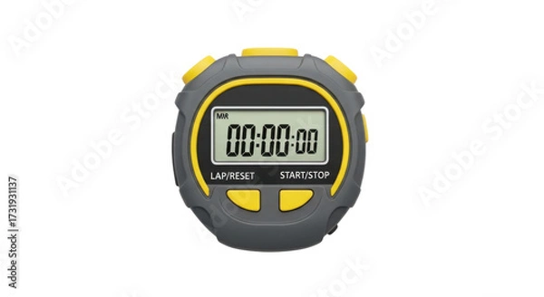 Fototapeta Digital stopwatch showing zero time for sports and fitness isolated PNG with Transparent Background