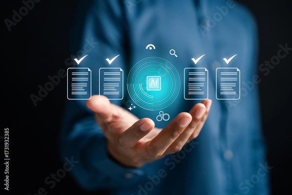 Fototapeta AI technology automates document verification for accuracy and compliance.