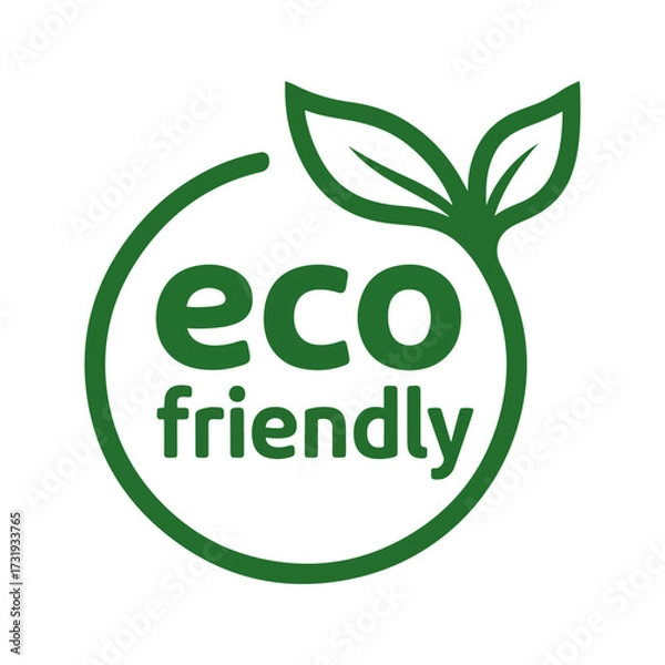 Fototapeta eco circle leaf green icon