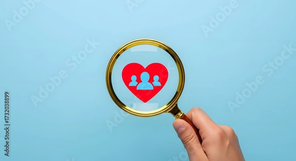 Fototapeta Customer experience and customer loyalty concept. Customer relationship management (CRM). Developing strategies to create relationships with happy customers and build trust best service.