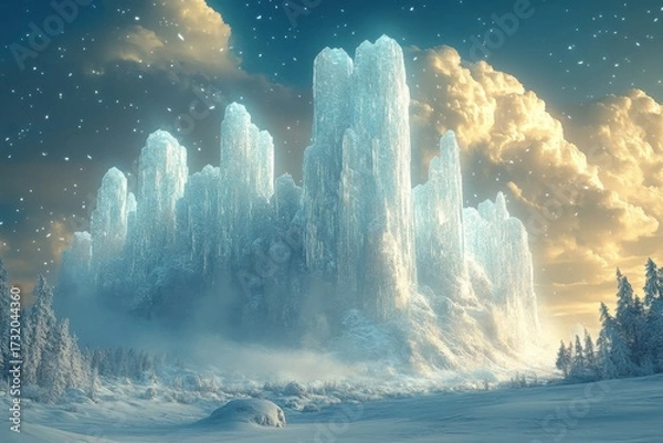 Obraz Castle amidst snow.