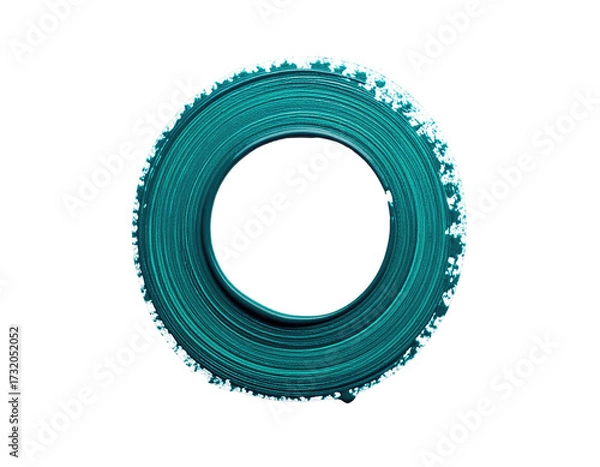 Fototapeta Teal circular brushstroke design