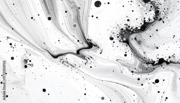 Obraz Abstract monochrome fluid art
