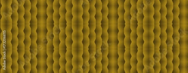 Obraz cSeamless Geometric Abstract Pattern with Wavy Golden Lines