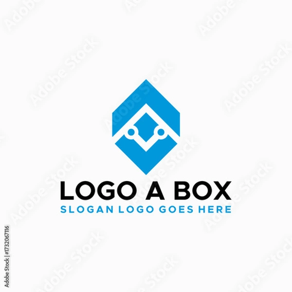 Obraz Logo A technology box logo vector image