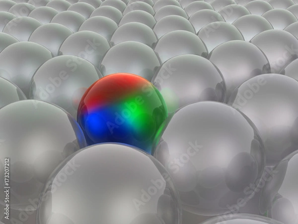 Obraz Colored and grey spheres