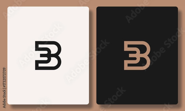 Obraz MB Letter Monogram Logo Design