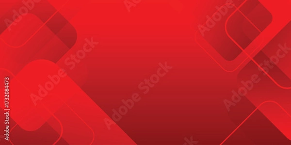 Fototapeta Red background abstract style futuristic modern illustration banner design