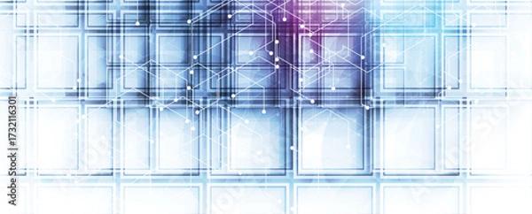 Fototapeta Abstract polygonal background technology concept, futuristic background