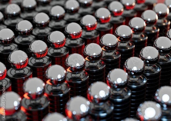 Fototapeta Minimal Tech Composition with Reflections 3D computer generated image