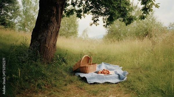 Fototapeta Tranquil Picnic Scene Under a Tree