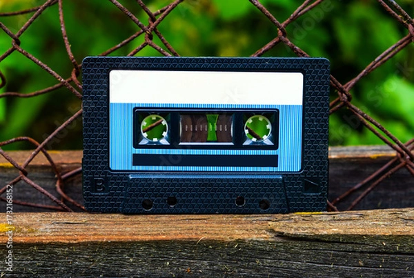 Fototapeta Audio Tape Cassette closeup