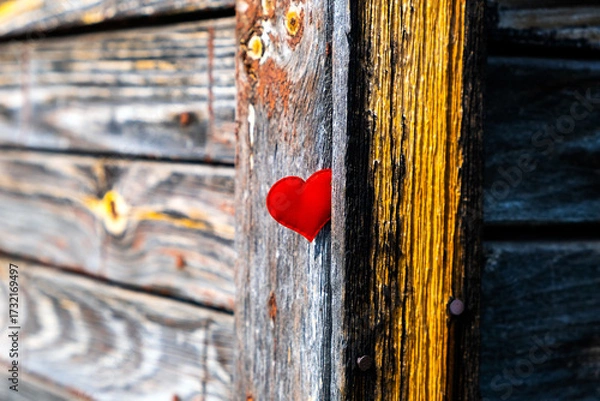 Fototapeta Red Heart Shape closeup