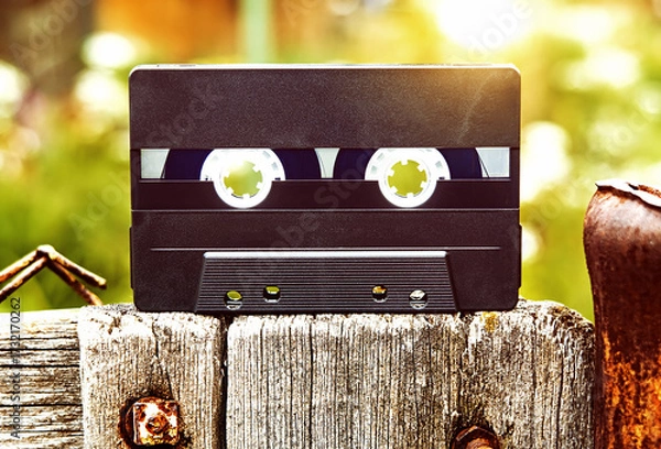 Fototapeta Audio Tape Cassette closeup