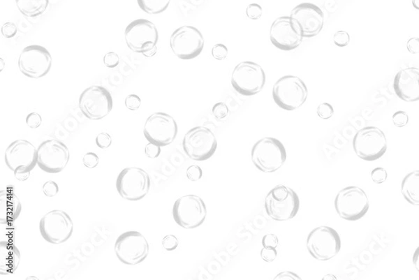 Fototapeta 重なり合う白いシャボン玉が広がる抽象的な背景 | Abstract Background of Overlapping White Bubbles