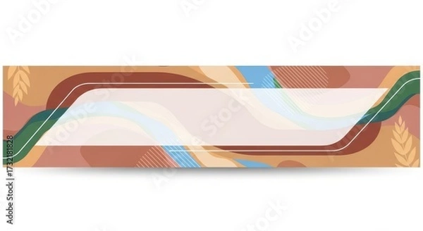 Obraz Abstract Terracotta Wavy Shapes Flowing Landscape Scenic Design Banner Background