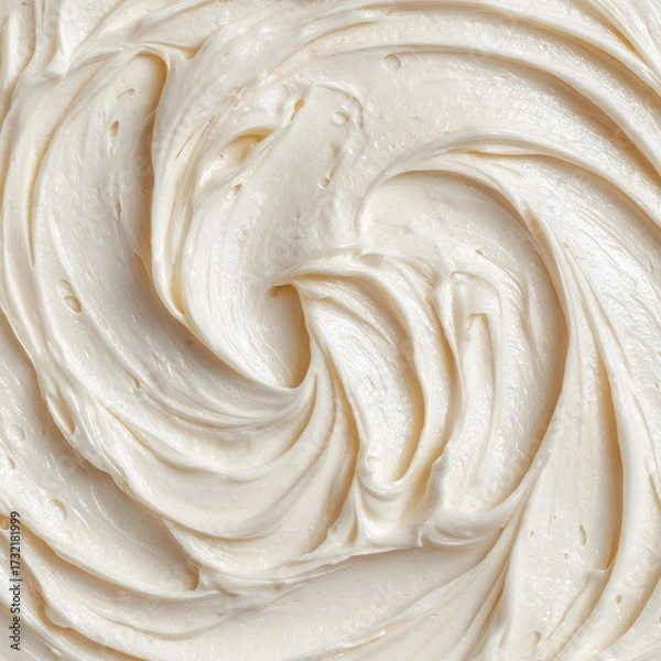 Fototapeta Swirls of Frosting Texture Background. Good for holiday desserts and baking projects