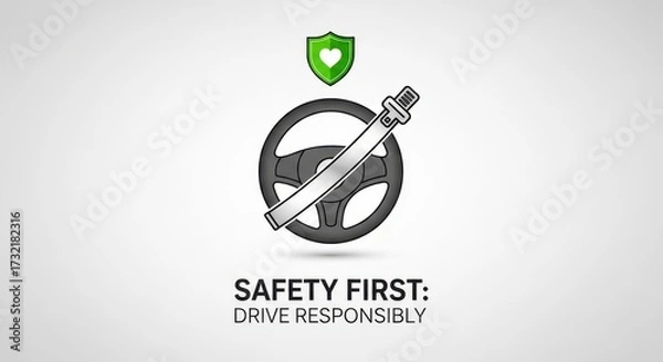 Obraz Buckle Up For Safety On The Road Drive Responsibly And Protect Yourself