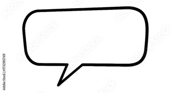 Obraz Speech bubble icon for comic book. Message box illustration. Speak balloon sign. Blank dialog frame 