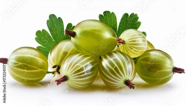 Fototapeta Gooseberries Isolated On White Background