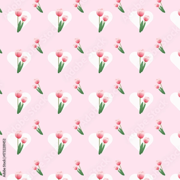 Obraz pattern seamless flower tulip love