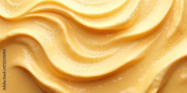 Fototapeta Rich, creamy butter brown swirls in a decadent, smooth texture Perfect for food, beauty, and design backgrounds A delicious, warm tone evoking comfort and indulgence , caramel, vintage, smooth