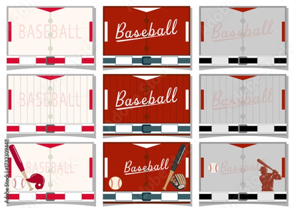 Obraz 野球■ユニフォーム型のメッセージカード（レッド）