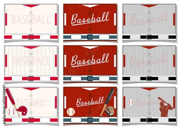 Fototapeta 野球■ユニフォーム型のメッセージカード（レッド）