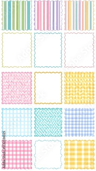 Obraz Collection of colorful patterned frames