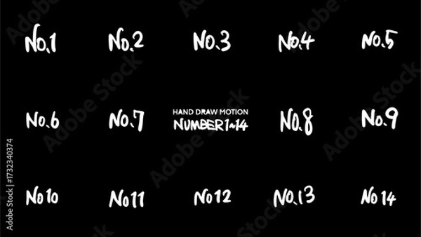 Obraz handdraw_vector_number1-14