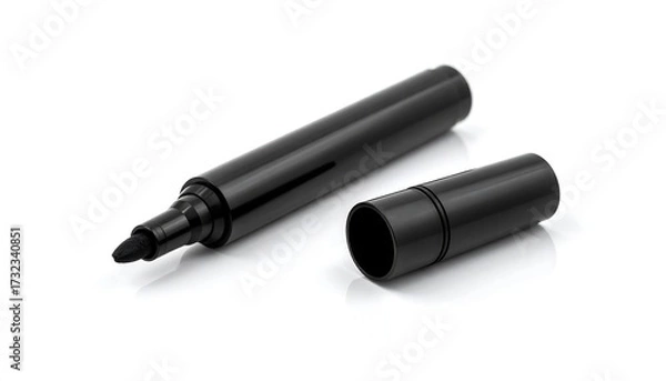 Obraz Black marker on white background