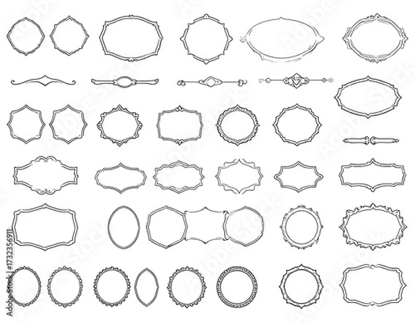 Obraz Collection of decorative frames and borders