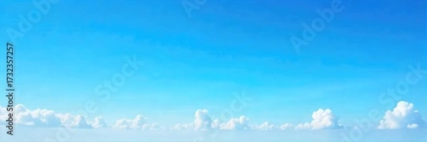 Fototapeta A vibrant blue sky stretches endlessly overhead, a breathtaking expanse of clear, cloudless azure Perfect for backgrounds, travel, serenity, and nature themes , atmosphere, sky