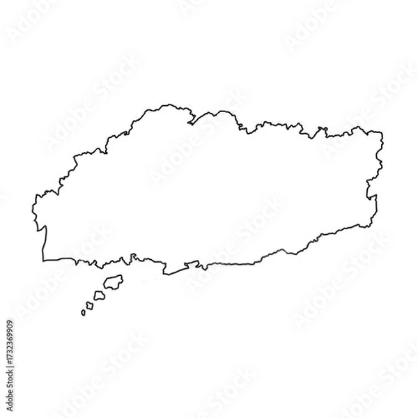 Obraz Cloud-Shaped Chat Bubble Icon - Transparent Outline PNG