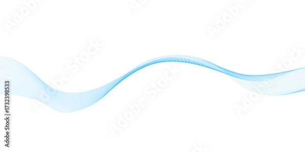 Fototapeta Abstract blue background with technology business wave lines. Digital future technology concept wave curve lines. Frequency sound wave line background. Science, banner, business, poster, template