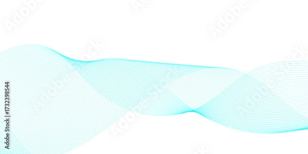 Fototapeta Abstract blue background with technology business wave lines. Digital future technology concept wave curve lines. Frequency sound wave line background. Science, banner, business, poster, template