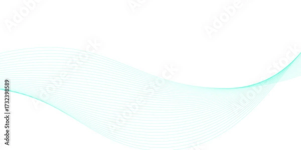 Fototapeta Abstract wave background with blue line pattern. Futuristic wave pattern.  technology Dynamic concept. Vector illustration