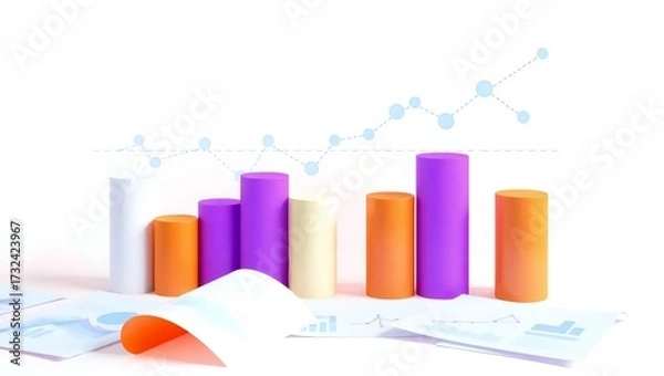 Fototapeta business graph with arrow