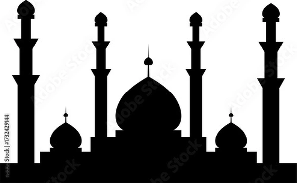 Obraz taj mahal silhouette