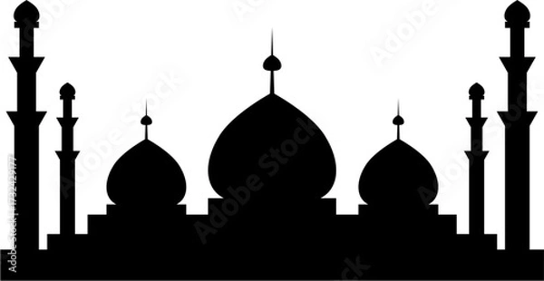 Obraz taj mahal agra india silhouette 