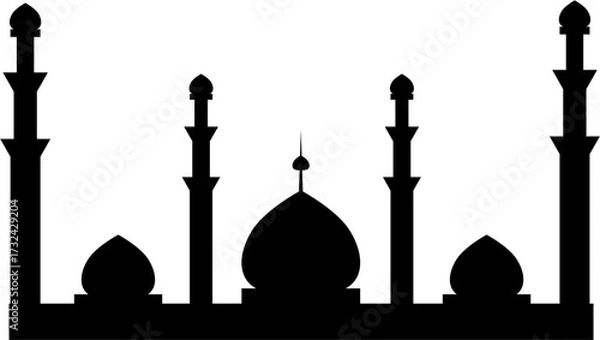 Obraz taj mahal silhouette