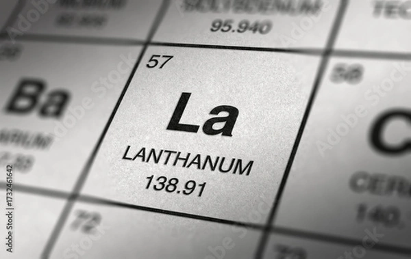 Fototapeta LANTHANUM Element 57 of the periodic table